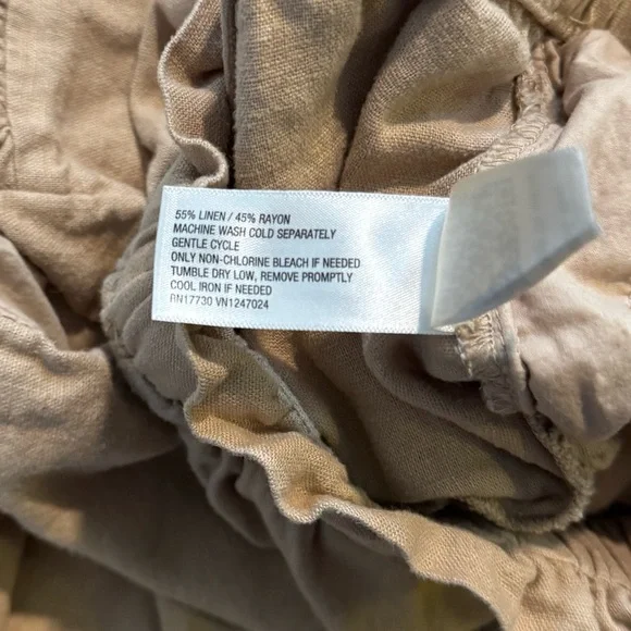 Universal Thread Paperbag Waist Linen Blend Midi Skirt - Picture 8 of 10